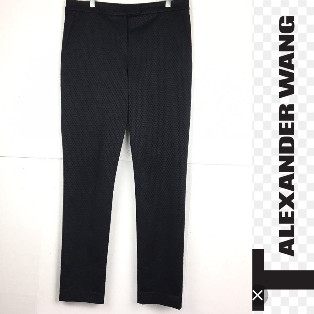 T Alexander Wang Black Textured Dress Pants